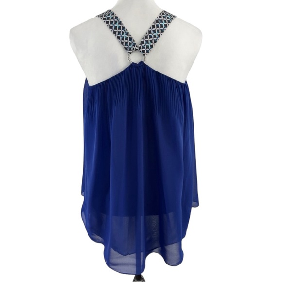 White House Black Market Blue Strappy Top Size XS - Picture 3 of 7